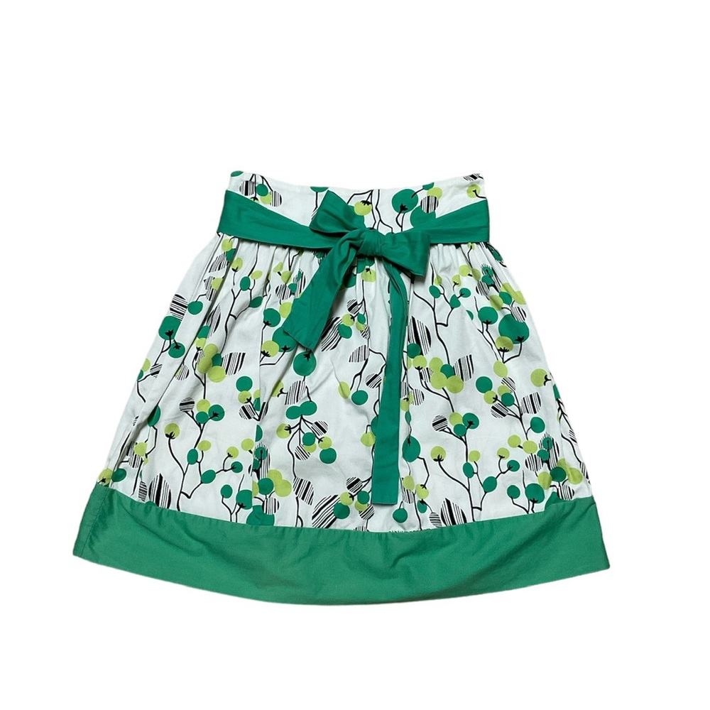 Max Rave Knee Length Skirt Women’s 3 Green Floral Casual A Line High Waist Twee